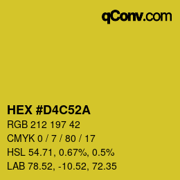 Color code: HEX #D4C52A | qconv.com