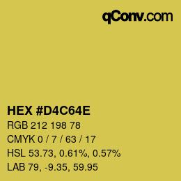 Color code: HEX #D4C64E | qconv.com