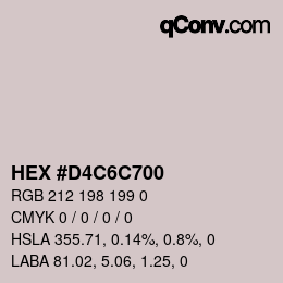 Color code: HEX #D4C6C700 | qconv.com