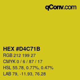 Color code: HEX #D4C71B | qconv.com