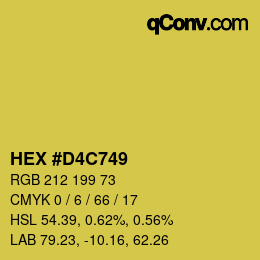 Color code: HEX #D4C749 | qconv.com