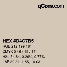 Color code: HEX #D4C7B5 | qconv.com