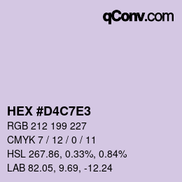 Color code: HEX #D4C7E3 | qconv.com