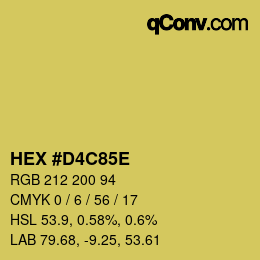 Color code: HEX #D4C85E | qconv.com