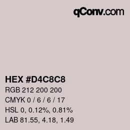 Color code: HEX #D4C8C8 | qconv.com