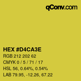 Color code: HEX #D4CA3E | qconv.com
