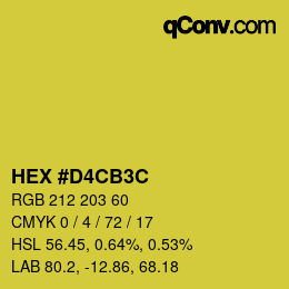 Color code: HEX #D4CB3C | qconv.com
