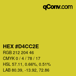 Color code: HEX #D4CC2E | qconv.com