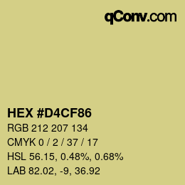 カラーコード: HEX #D4CF86 | qconv.com