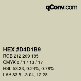 カラーコード: HEX #D4D1B9 | qconv.com