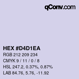 Color code: HEX #D4D1EA | qconv.com
