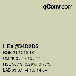 Color code: HEX #D4D2B5 | qconv.com