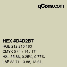 Color code: HEX #D4D2B7 | qconv.com