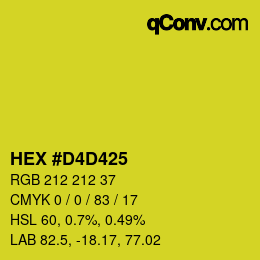 Color code: HEX #D4D425 | qconv.com