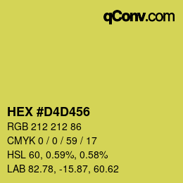 Color code: HEX #D4D456 | qconv.com