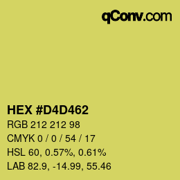 Color code: HEX #D4D462 | qconv.com