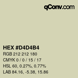 Color code: HEX #D4D4B4 | qconv.com