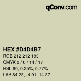 Color code: HEX #D4D4B7 | qconv.com