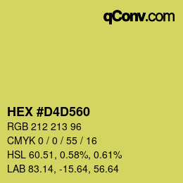 Color code: HEX #D4D560 | qconv.com