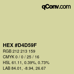 Color code: HEX #D4D59F | qconv.com