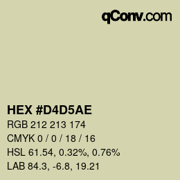 Farbcode: HEX #D4D5AE | qconv.com