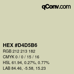 カラーコード: HEX #D4D5B6 | qconv.com