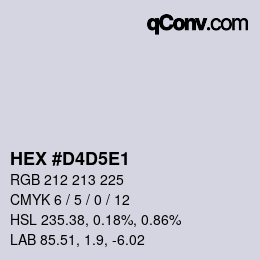 Color code: HEX #D4D5E1 | qconv.com