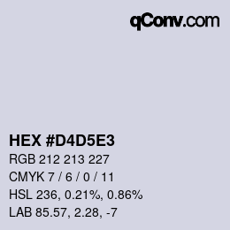 Farbcode: HEX #D4D5E3 | qconv.com