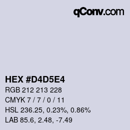 Color code: HEX #D4D5E4 | qconv.com