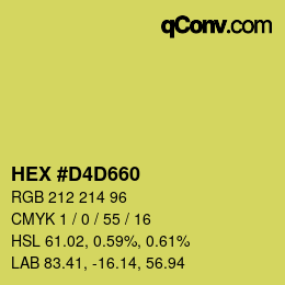 Color code: HEX #D4D660 | qconv.com