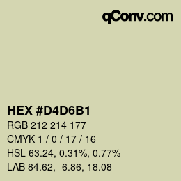 Color code: HEX #D4D6B1 | qconv.com