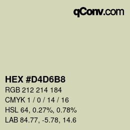カラーコード: HEX #D4D6B8 | qconv.com