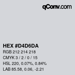 Color code: HEX #D4D6DA | qconv.com