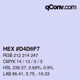 Color code: HEX #D4D6F7 | qconv.com