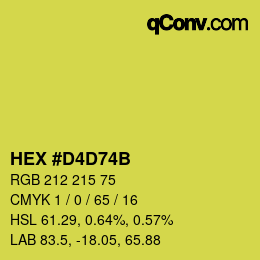 Color code: HEX #D4D74B | qconv.com