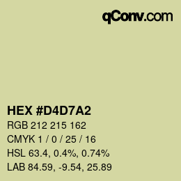 颜色代码: HEX #D4D7A2 | qconv.com