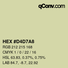 カラーコード: HEX #D4D7A8 | qconv.com