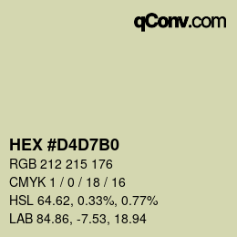 Color code: HEX #D4D7B0 | qconv.com