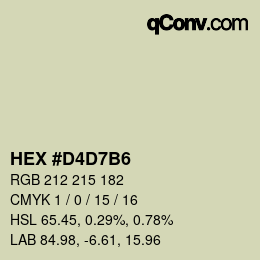 カラーコード: HEX #D4D7B6 | qconv.com