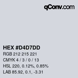 カラーコード: HEX #D4D7DD | qconv.com