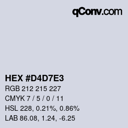Color code: HEX #D4D7E3 | qconv.com