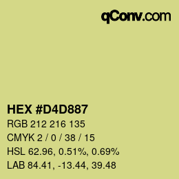 Color code: HEX #D4D887 | qconv.com