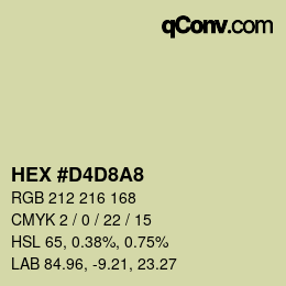 カラーコード: HEX #D4D8A8 | qconv.com
