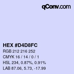 Color code: HEX #D4D8FC | qconv.com