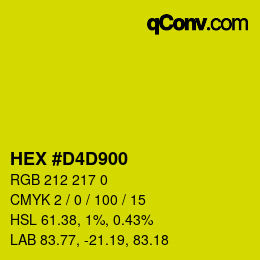 Color code: HEX #D4D900 | qconv.com