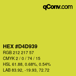 Color code: HEX #D4D939 | qconv.com