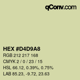 Farbcode: HEX #D4D9A8 | qconv.com