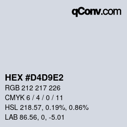 Color code: HEX #D4D9E2 | qconv.com