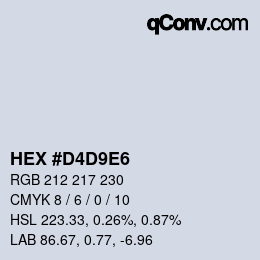 Color code: HEX #D4D9E6 | qconv.com