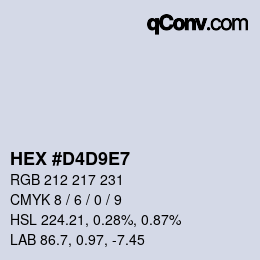 Color code: HEX #D4D9E7 | qconv.com